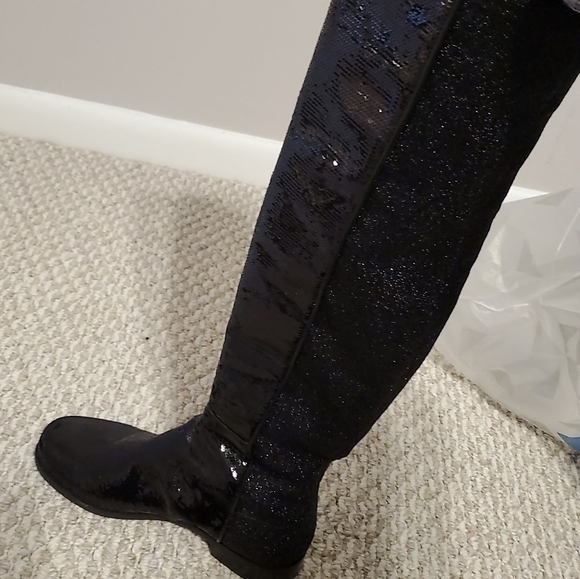 Staurt weitzman black sparkle boot - Picture 5 of 7